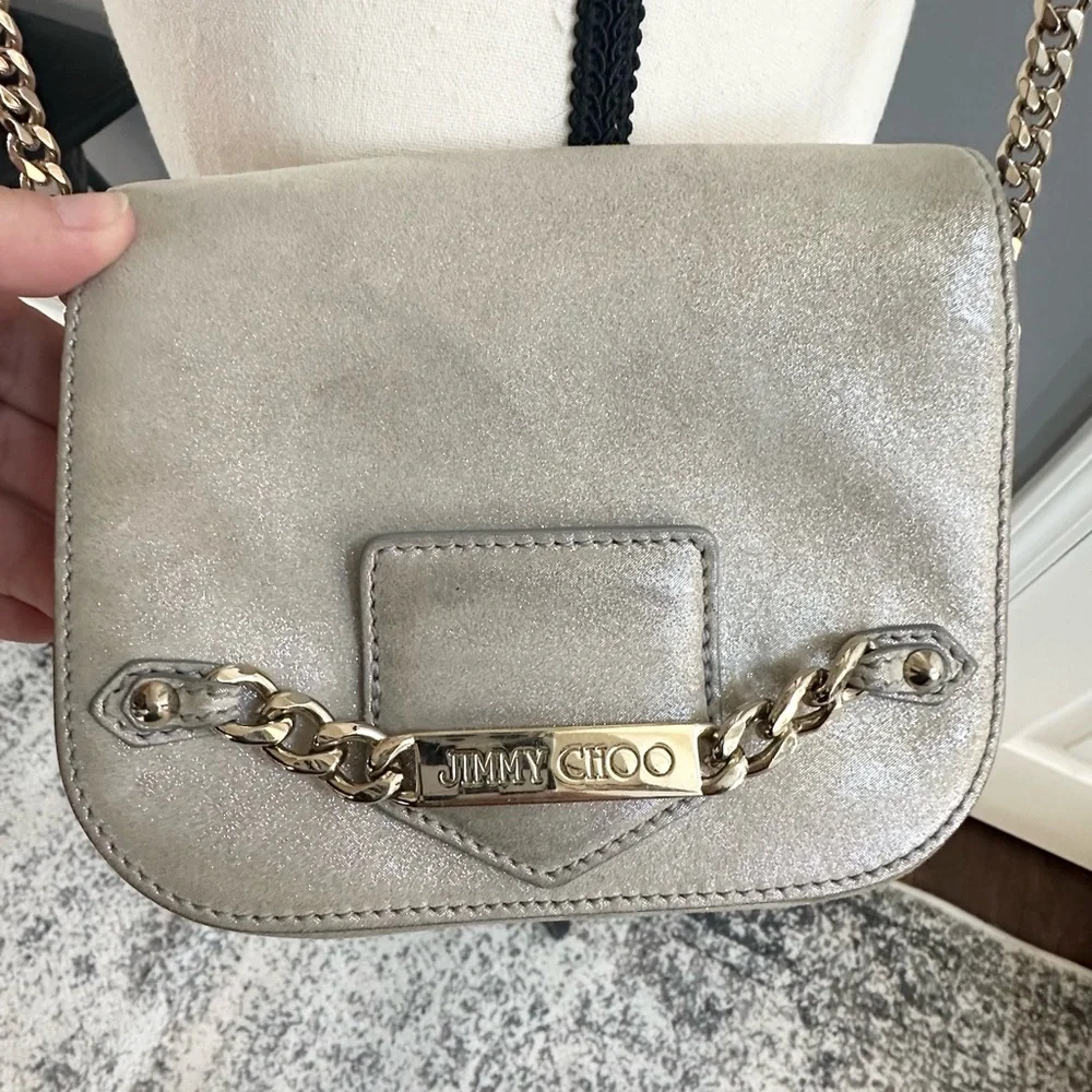 💙 Jimmy Choo Shadow Suede Crossbody Bag - Authentic